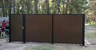 Купить распашные ворота из профнастила Геленджик, цена от 2704 руб.